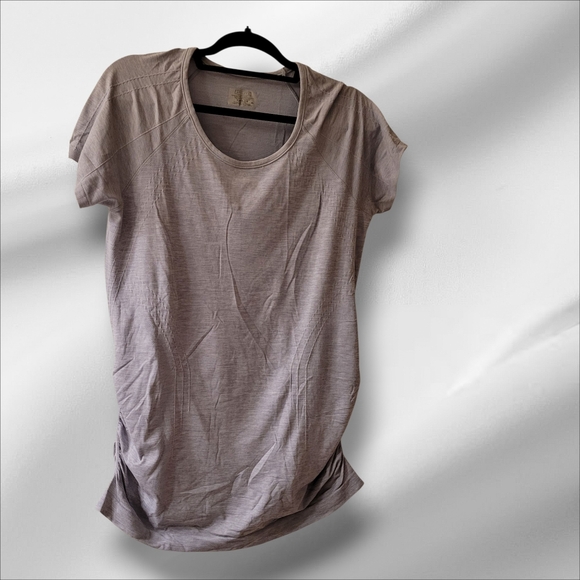 Athleta Tops - Athleta Gray Blue Short Sleeve Athletic Top, EUC